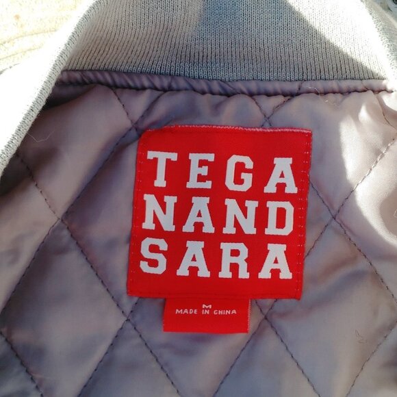 RARE Tegan and Sara Concert Tour Jacket Women's Medium BOMBER JACKET Wool Blend - Picture 7 of 11